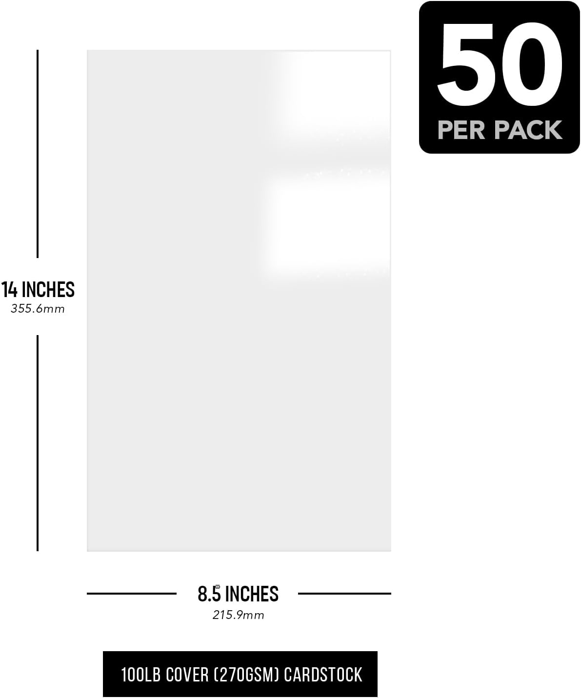 Double-Sided Heavyweight Gloss Digital C2S Cardstock – Perfect for Color Laser Printing, Flyers, Brochures, Photos | 8.5" x 14" | 100lb Cover | Acid Free, Glossy Coated on Both Sides | 50 Sheets