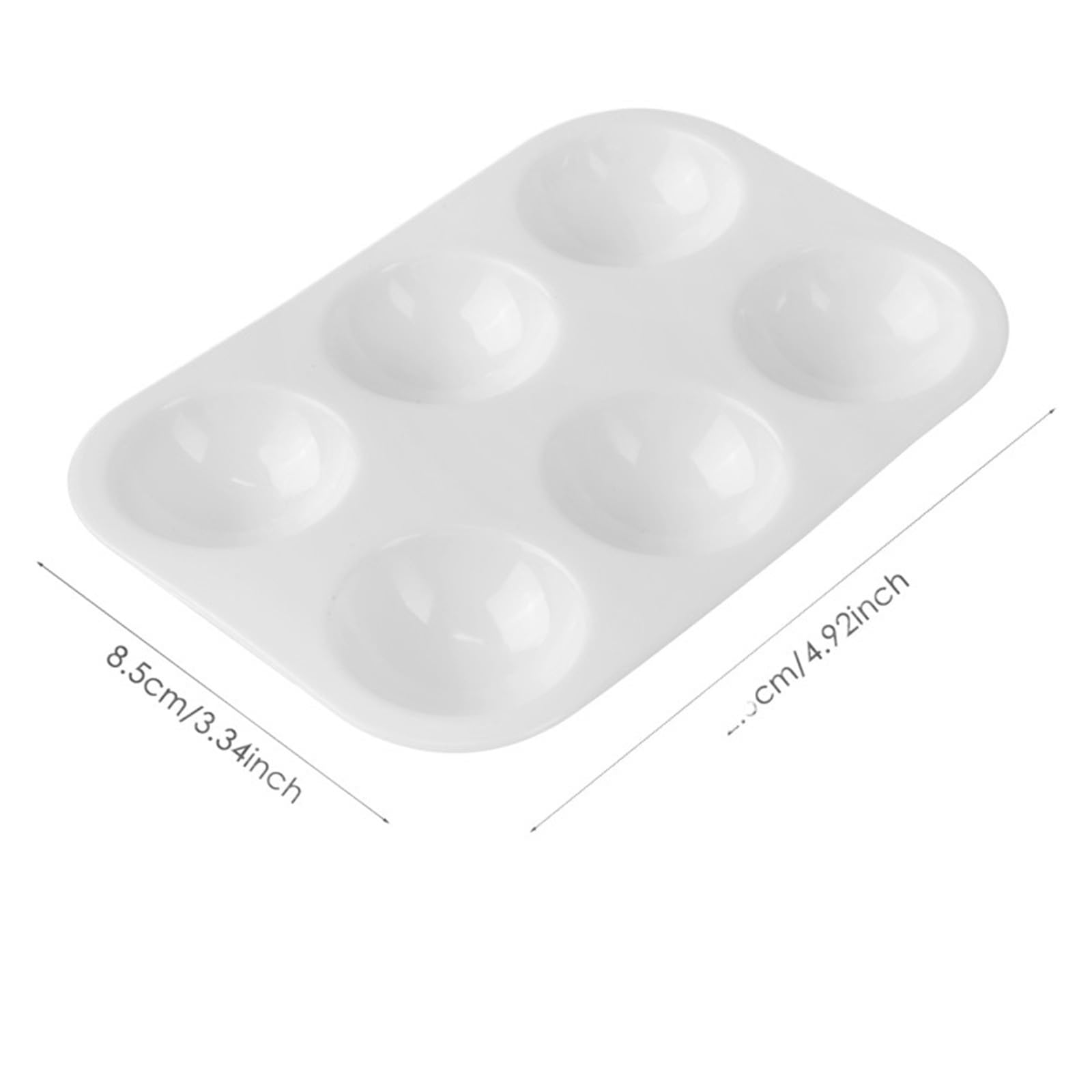 Tavolozza di plastica 24 pezzi di tavolozze pittura in plastica con 6 pozzetti, vassoio rettangolare for ad acquerello Per mescolare i colori