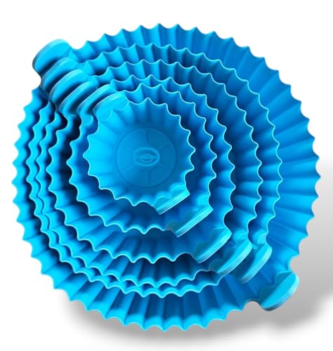 Image of Air Fryer Silicone Liners Pot (6-Pack) | Reusable Round Non-Stick Baking Tray Insert - Multicolor Heat Resistant Basket for Oven & Air Fryer Accessories (7.5 Inch)