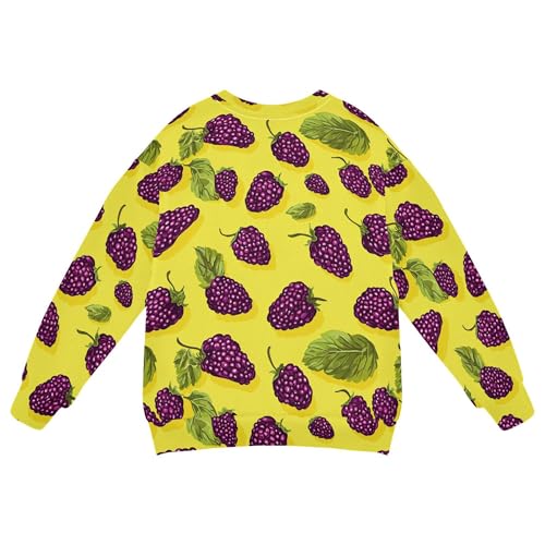 JUNZAN Fresh Mulberry Fruit Yellow Big Boys Pullover Hoodie Fleece Sweatshirts for Boys Athletic 4T2