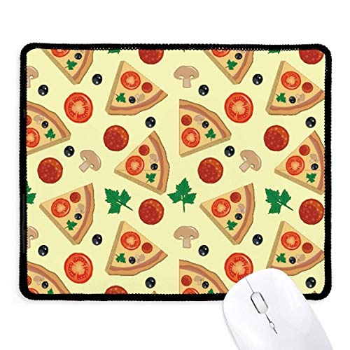 Alfombrilla de ratón gaming antideslizante con diseño de pizza italiana de hongos y tomate