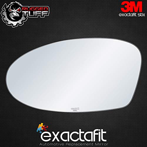 Exactafit 8151L Driver Side Mirror Glass Left Replacement Compatible With 1999-2004 Oldsmobile Alero, 2002-2005 Pontiac Grand Am #TOP2