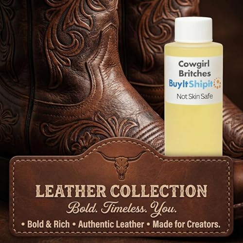 Image of Cowgirl Britches Fragrance from Our Leather Collection - Perfect for Adding Aroma to Freshies, Candles, and Diffusers - 8 Ounces