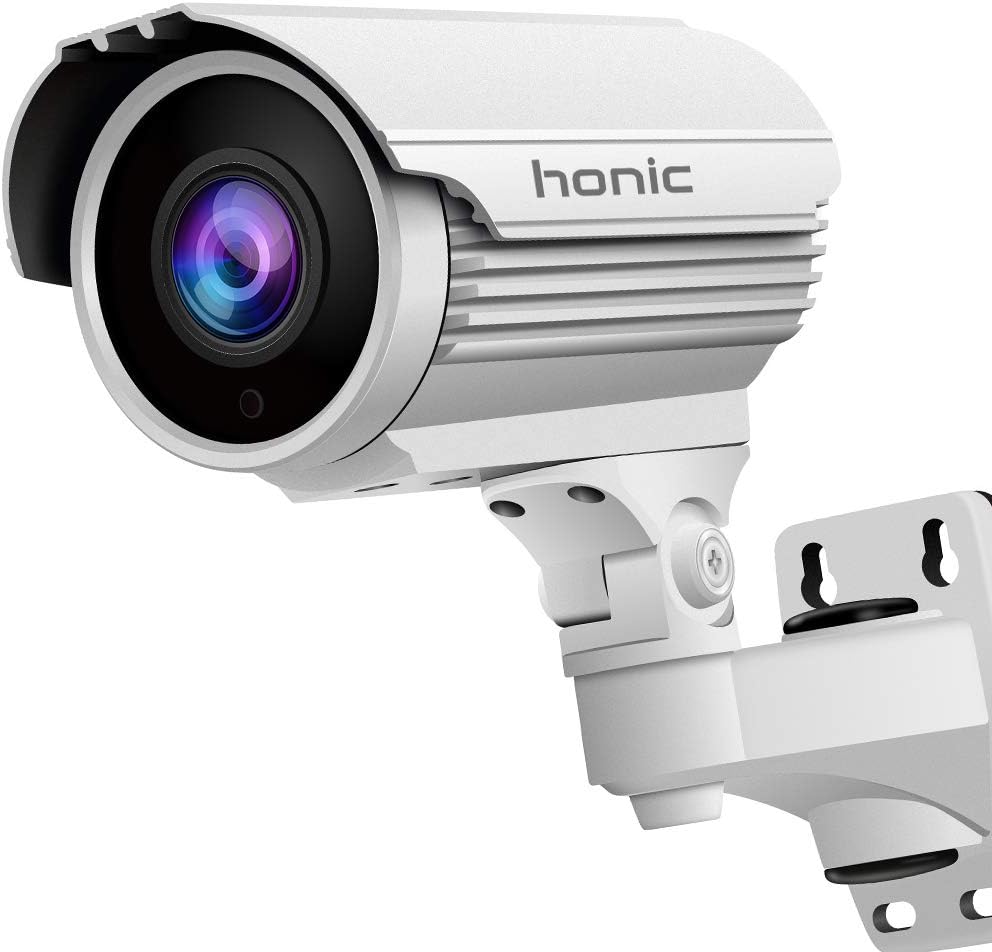 honic 1080P Sony Exmor Sensor (TVI/AHD/CVI/1200tvl) 2.8-12mm Manual Zoom HD Security Camera, 2MP Varifocal IR CCTV Cameras, Outdoor Bullet Day Night Vision Analog Camera for Video Surveillance