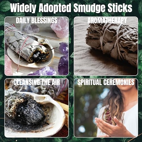 Purple Daze Organic White Sage Smudge Sticks with Flowers for Cleansing Home, Meditation, Yoga, Healing and Smudging | Sustainably Sourced California White Sage Bundles (3 Pack - 4 Inch) - Thumbnail 7