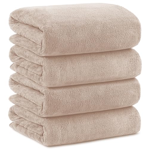 Orighty Bath Towels, Soft Feel Bath Towel, 4 Pack (27'' x 54'')
