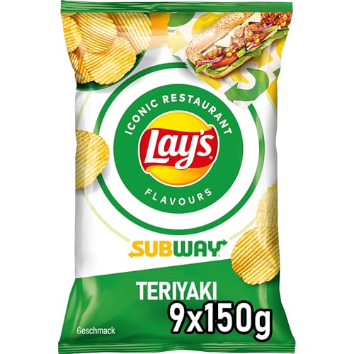 Lay's Teriyaki - Knusprig gewürzte Kartoffelchips für eine gelungene Party (9 x 150 g) (Verpackungsdesign kann abweichen)