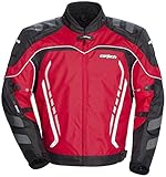 Cortech GX Sport 3 Men's Textile Armored Motorcycle Jacket (Red/Black, Large)