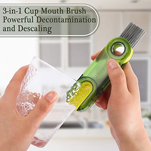 3 In 1 Multifunctional Cleaning Brush, Sannix 6Pcs Multifunctional Bottle Cleaning Brushes, Cup Lid Cleaning Brush Set Mini Multipurpose Bottle Brush For Bottle Cover Home Kitchen Cleaning Brush Tools #TOP5