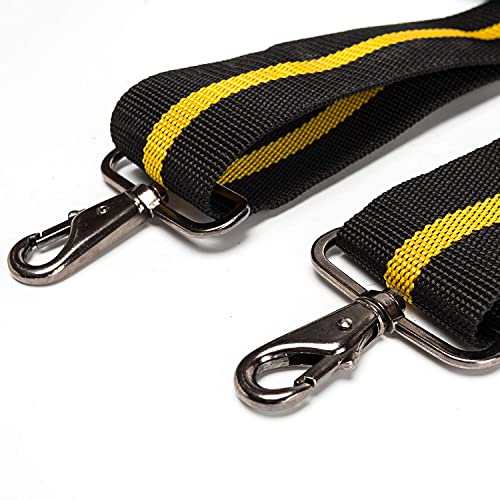 Image of MELOTOUGH Tool Belt Suspenders with Foam Pads Phone Holder Key Chain | Breathable Padded Foam, Ease Tool-Belt Strain, Yellow Color, Adjustable Strap, Ideal For Construction Work, Carpenters Rig