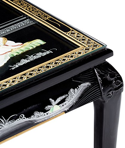 Oriental Furniture Claw Foot Coffee Table - Black Mother Of Pearl Ladies #TOP2