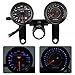 DAUERHAFT Universal Motorcycle Odometer Speedometer, Digital LED Odometer and Tachometer, Retro Modified Instrument Accessory for Car Tractors Trucks Motorcycles Boats Yachts