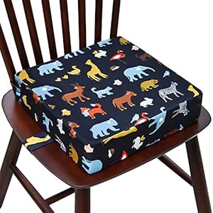 Toddler Booster Seat for Dining Table, Double Straps Washable Portable Booster Seat Dining Table, Increasing Cushion for…