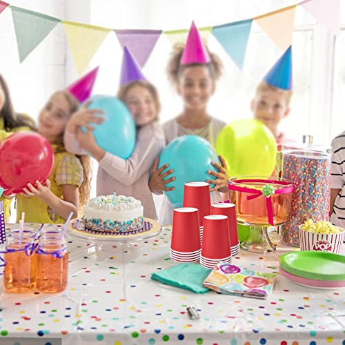 Hssugi 25 Pack Paper Cups 8 Oz,Red Cups For Party, Disposable Paper Coffee Cups, Suitable For Offices, Home Kitchens, Coffee Shops,Tea, Water, Juice Great For Home And Office(Red) #TOP6