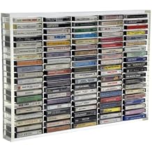 Kingdom Acrylic Wall Mount 100 Cassette Tape Rack/Stamp Pad Rack for Easy Sorting and Organizing of Cassette Tapes, Stamp Pads, Playing Cards, Card Decks, 12 mm Frame