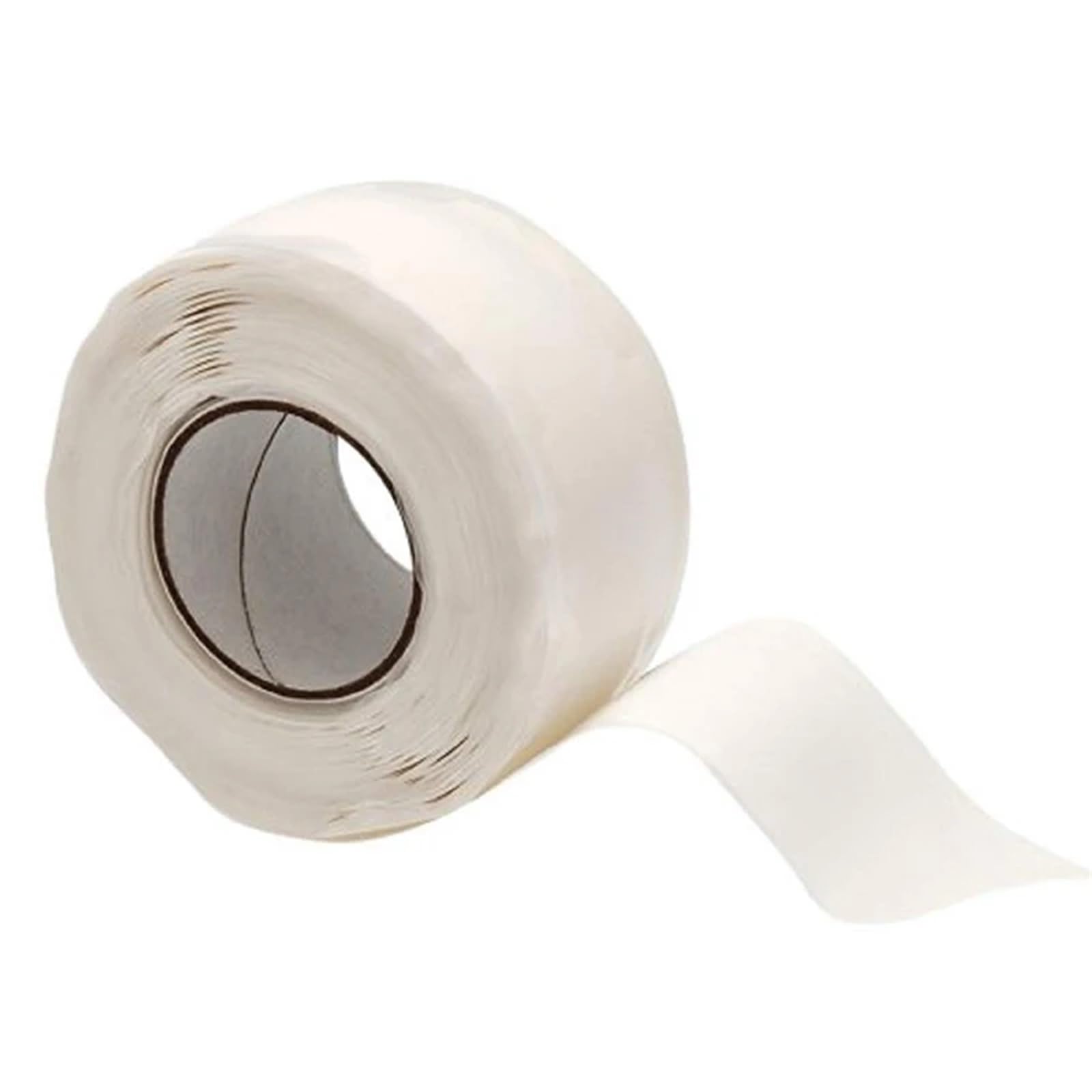 Ruban isolant en caoutchouc silicone auto-fusionna 12 rouleaux de ruban adhésif en silicone auto-fusionnant multicolore de 1 pouce x 10 pieds d'épaisseur de 0,5 mm(White)