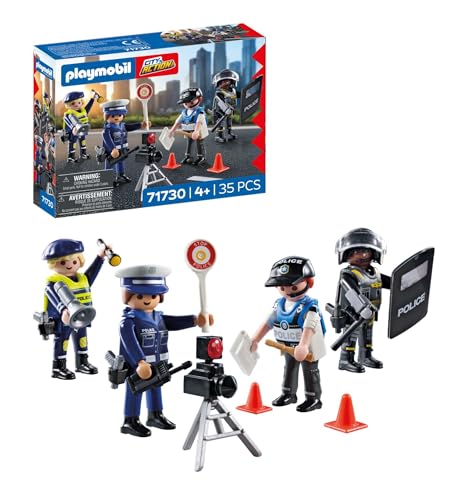 Playmobil | Action Heroes | Set de Figurines de Police | Figurines de Jouet | Figurine de Policier | Jouet pour Enfants à partir de 4 Ans | 71730