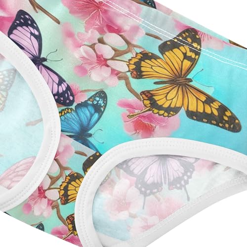 Toddlers Underwear Floral 2t Cotton Cute Panties Girl Flower Briefs Kids Undies Colorful Butterflies Cherry Floral4