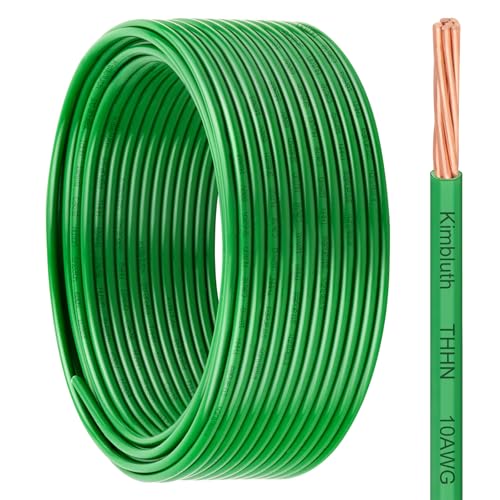 THHN Wire 10 Gauge 250 FT Stranded Copper Wire, Green
