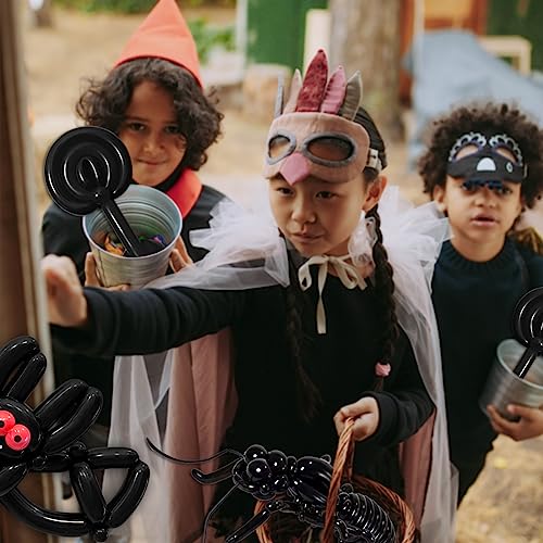 Image of LXZFCRG 260 Balloons Black Long Balloon for Balloon Animals, 100pcs Twisting Balloons for Balloon Garland Animals Modeling Birthday Wedding Party Decorations (Black)