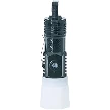 LitezAll Rechargeable Pocket Flashlight with Removable Shade | 200 Lumen Compact LED Everyday Carry | Spring Loaded Hook & Metal Clip | USB-C Cable Included