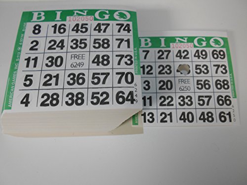 American Games Pushout Bingo Cards (500 ct)-Select Color Below (Green)
