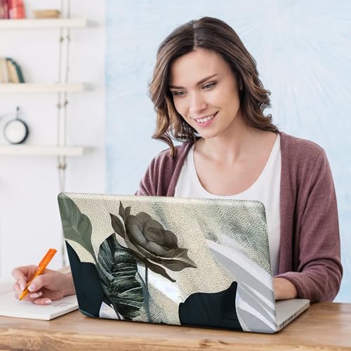 Image of DINKY Laptop Skin Sticker Decal, 12 inch 13 inch 13.3 inch 14 inch 15 inch 15.4 inch 15.6 inch Laptop Universal Reusable Vinyl Skin Stickers Cover Art Decal Notebook PC Personalized Protector-Rose