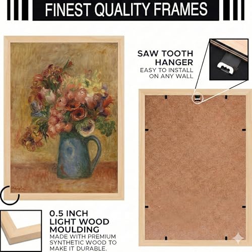 Image of BLINKART Still Life Aesthetic Modern Art Walls With Frame | Natural Wood Texture | Living Room Bedroom Office Wall Decoration | Poster Home Decor Frames Wall Bedroom | 12x8 Inches (D381)