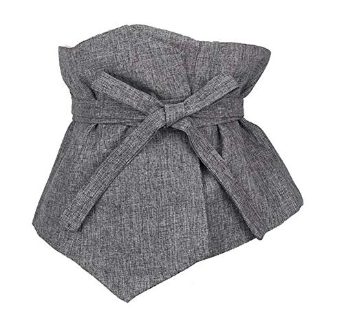 DRAGON SONIC Women's Super Wide Belt Bow Decoration Wide Strap Girdle,Lattice One Size