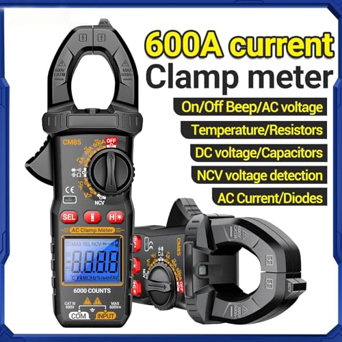 Multimètre de serrage avec lampe de poche pour réparer les circuits sombres sans risques