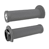 Generic MP+ ODI RUFFIAN No Waffle 2.1 Lock-on ATV/PWC Grips (125mm) Grey/Black Thumb Throttle - USA Made, GRAY