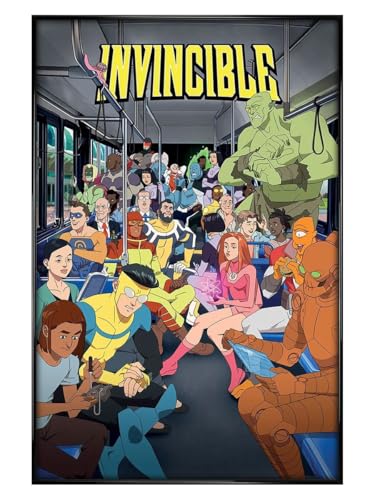 Poster Invincible Key Art Grindstore maxi affiche encadrée pour chambre ado et fan de comics