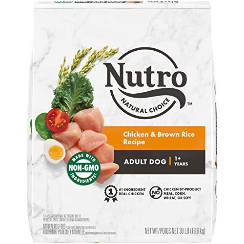 NUTRO NATURAL CHOICE Adult Dry Dog Food, Chicken & Brown Rice Recipe Dog Kibble, 30 lb. Bag