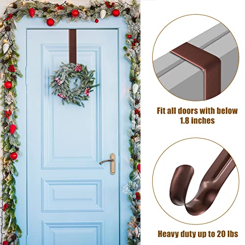 Larchio Wreath Hangers For Front Door, Adjustable Wreath Door Hanger Hook From 15 To 25 Inch Over The Door Christmas Hanger For Christmas Wreath Decorations #TOP2