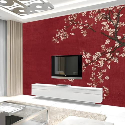 Papier peint photo 3D style chinois pour masquer les défauts du mur