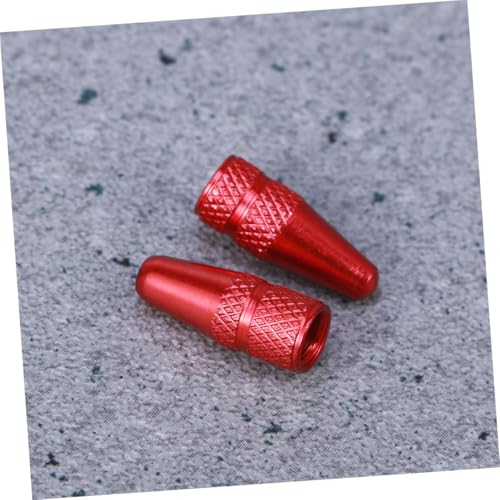 6 unidades de tapones rojos para válvulas de bicicleta en aleación de aluminio, tapas antiherrumbre y selladoras para válvulas francesas, aptos para bicicletas de montaña, carretera e híbridas miniatura 7