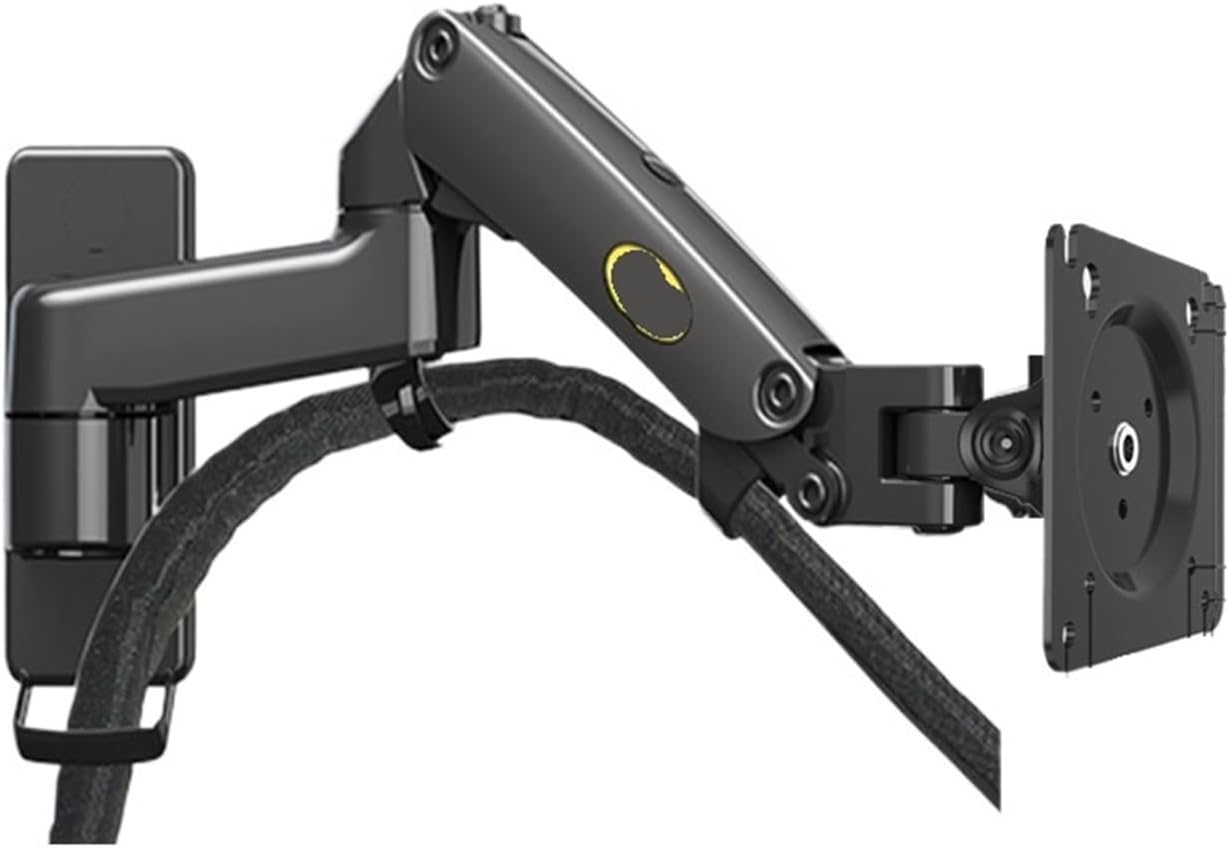 F300 F150 3-12kg Aluminum Gas Spring Monitor TV Wall Mount Bracket Full Motion 2 Arm 24"-35" LCD Mount Monitor Stand LED Bracket(Black)