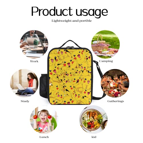 Insulated Lunch Bag Portable Lunch Tote Bag Waterproof Lunch Box With Zipper Leakproof Cooler Tote Box For Boy Girl Teen Yellow #TOP6