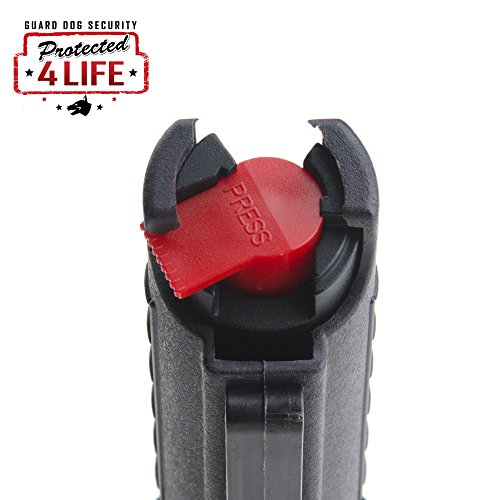 Guard Dog Security Hard Case Pepper Spray Keychain W/ Belt Clip, Red Hot Self Defense Spray With Uv Dye, Black #TOP2