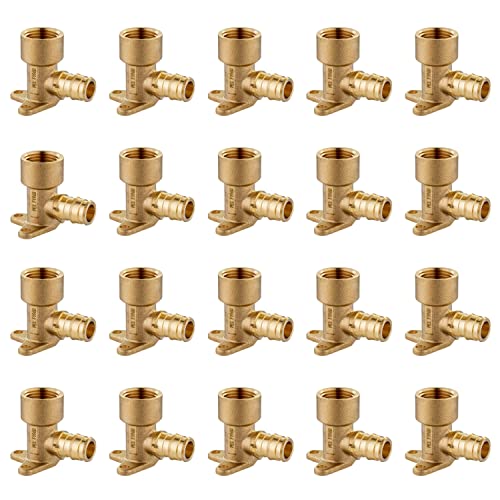 (Pack of 20) EFIELD Pex A Full Flow Expansion Fitting 1/2"x 1/2" Female NPT Drop-ear Elbow,F1960 Lead Free-20 Pieces (Pack of 20) EFIELD Pex A Full Flow Expansion Fitting 1/2"x 1/2" Female NPT Drop-ear Elbow,F1960 Lead Free-20 Pieces