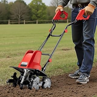 Wiltec Motobineuse électrique 1500 W – Vitesse à Vide 400 TR/Min – Profondeur de Travail 220 mm – Motoculteur pour Binage Sarclage Ensemencement – Fraiseuse de Jardin Jardinage