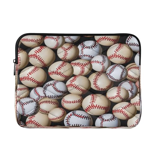 Funda para portátil 13-14 pulgadas impermeable con patrón de pelota de béisbol