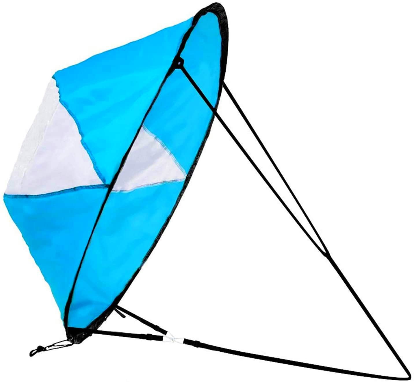 Pop up Kajak Wind Segel, Faltbares Downwind Segel, Tragbare Kanus Downwind Segel, Kajak Segel, Kajaks Kanus (Blau)