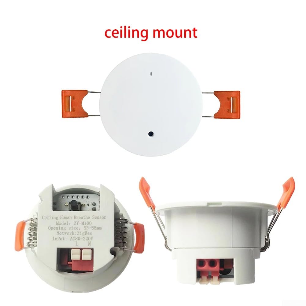 Sensor de presencia humana, DC 80-250 V para Tuya Sensor de detección de movimiento inteligente para ZigBee/WiFi, detector de micromovimiento, alarmas para hoteles, garajes, edificios (WiFi)