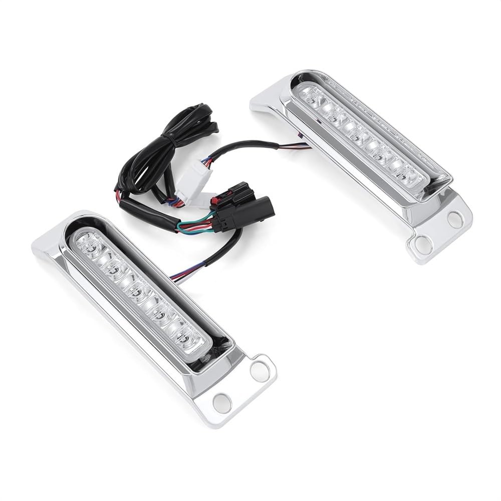 Soporte luz auxiliar para alforjas Road King con insertos de luz trasera 5