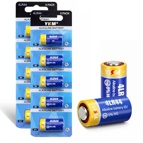 YKM 10 Pack 4LR44 6V Alkaline Battery PX28A 476A K28A L1325 A544 Battery for Dog Collar Camera