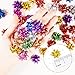 230 Pcs Sparkly Decorate Bows for Gift Wrapping, 1 in Mini Gift Wrap Bows for Christmas Decorations, Hanukkah, Birthdays, Weddings, Bridal Showers, Baby Showers Occasion (Sparkly Color)