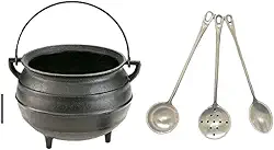 Kit Caldeirão Extramil Tripé De Ferro 1,0 Litro + Jogo De Talheres Alumínio