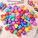Cabilock Star Ball Pit Balls for Toddlers 100Count Plastic HeartBalls Swimming Pool Water Toys for Boys Girls Christmas Festival Party Decoration