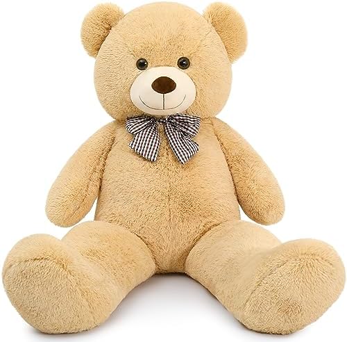 MaoGoLan Giant Teddy Bear 4 Feet,Adorable and Cuddly Big Bear Stuffed Animal 47", Classic Teddy Bear Plush Gift Decoration for Baby Shower,Party,Birthday,Valentines Day,Tan - View 3